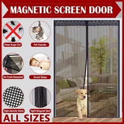 New 90*210cm Mosquito Net Anti Mosquito Insect Fly Bug Curtains Insect Sandfly Mosquito Net With Magnets Door Mesh Screen Magnet