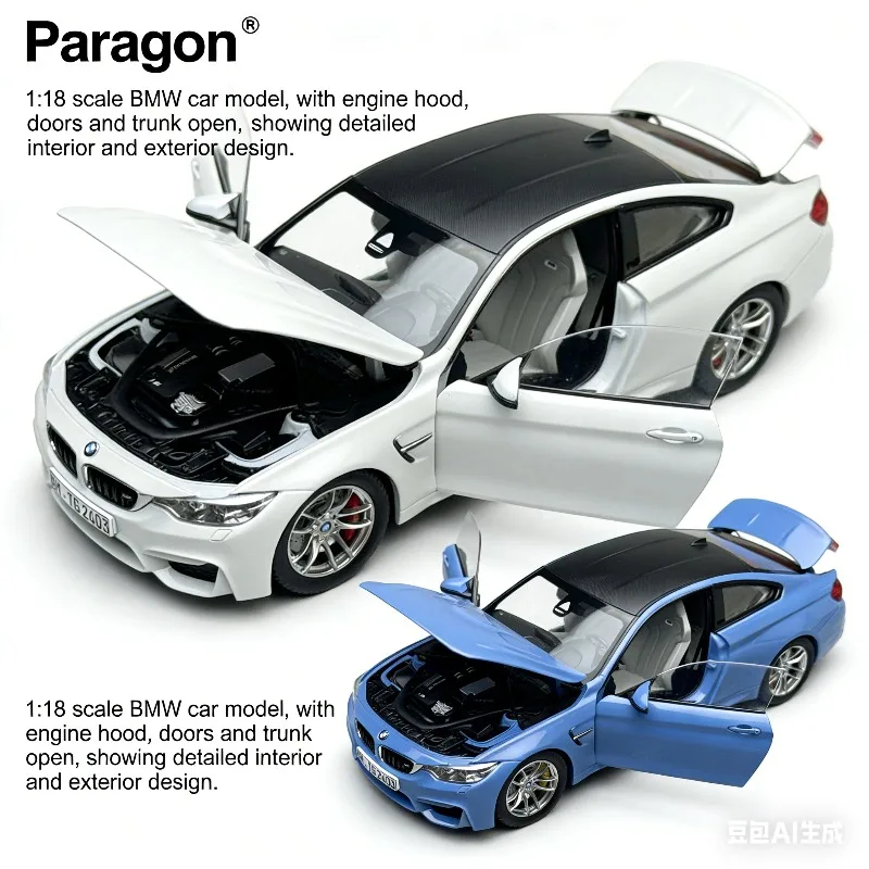 

Paragon 1:18 BMW M4 F82 Cast Alloy Static Car Model, Boys' Toy Collection Decoration Gift Display Item Toy.