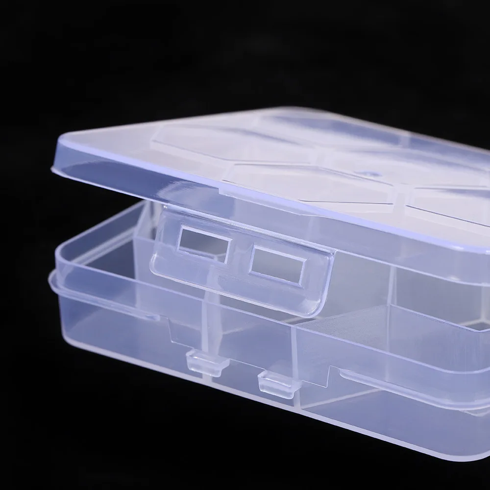 100pcs PP Plastic Box Flat Box Stationery Storage Boxes Fishing Gear Jewelry Packaging Boxes