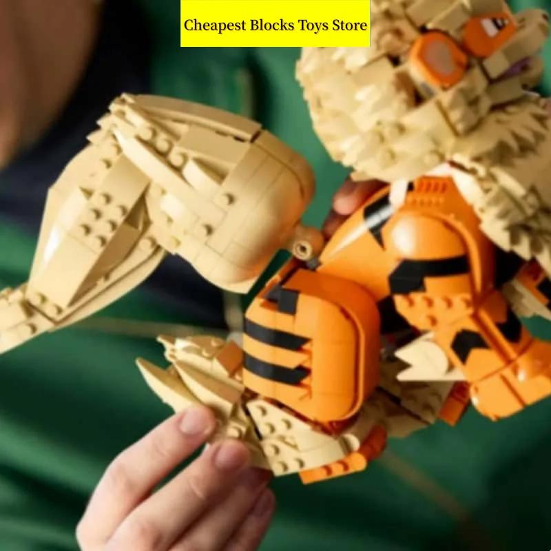 2026 New Building Blocks Bricks Posable Wild Dog In Stock New 1190pcs Fire Beast Model Christmas DIY Toy for Family Decor Gifts
