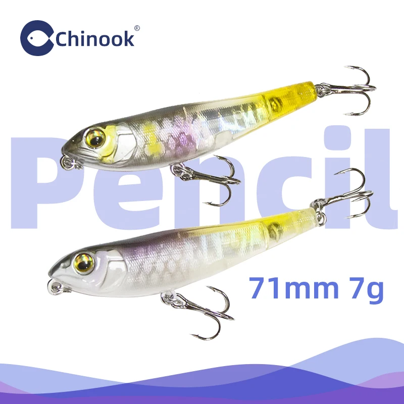 Chinook Sinking Pencil bait Fishing Lure 71mm7g Surface Floating Lures for fishing swimbait Rap pike bass lurebait