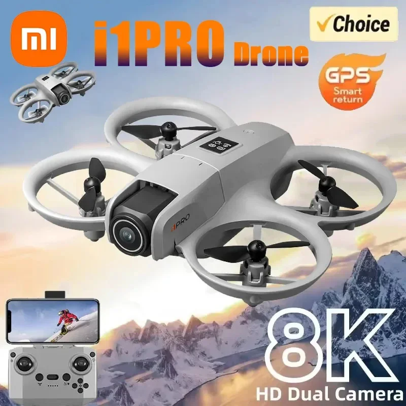 Xiaomi I1PRO Drone 8K HD Kamera Profesional 5G WIFI Tanpa Sikat FPV UAV dengan Layar Penghindar Remote Control UAV Udara RC20000M