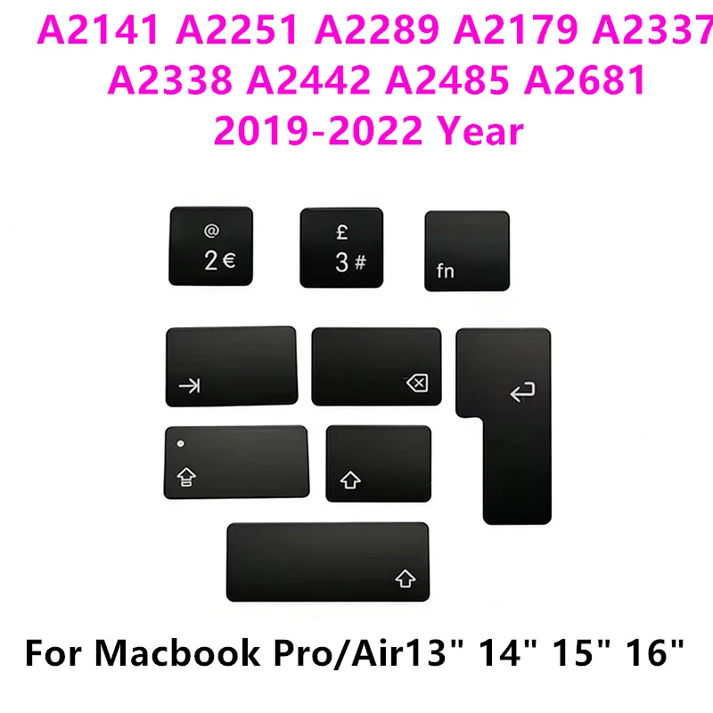 

New UK Keycaps Keys For Macbook Pro 13" 14" 15" 16" Key Cap A2141 A2251 A2289 A2179 A2337 A2338 A2442 A2485 A26812019-2022