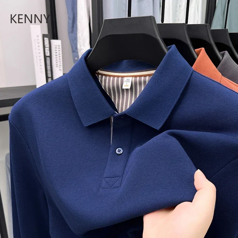 

YEAE Man Thermal Shirt Compression Shirt Gym Clothing Simple Designer Clothes Spring and Autumn Lapel Long Sleeve T Shirt Men