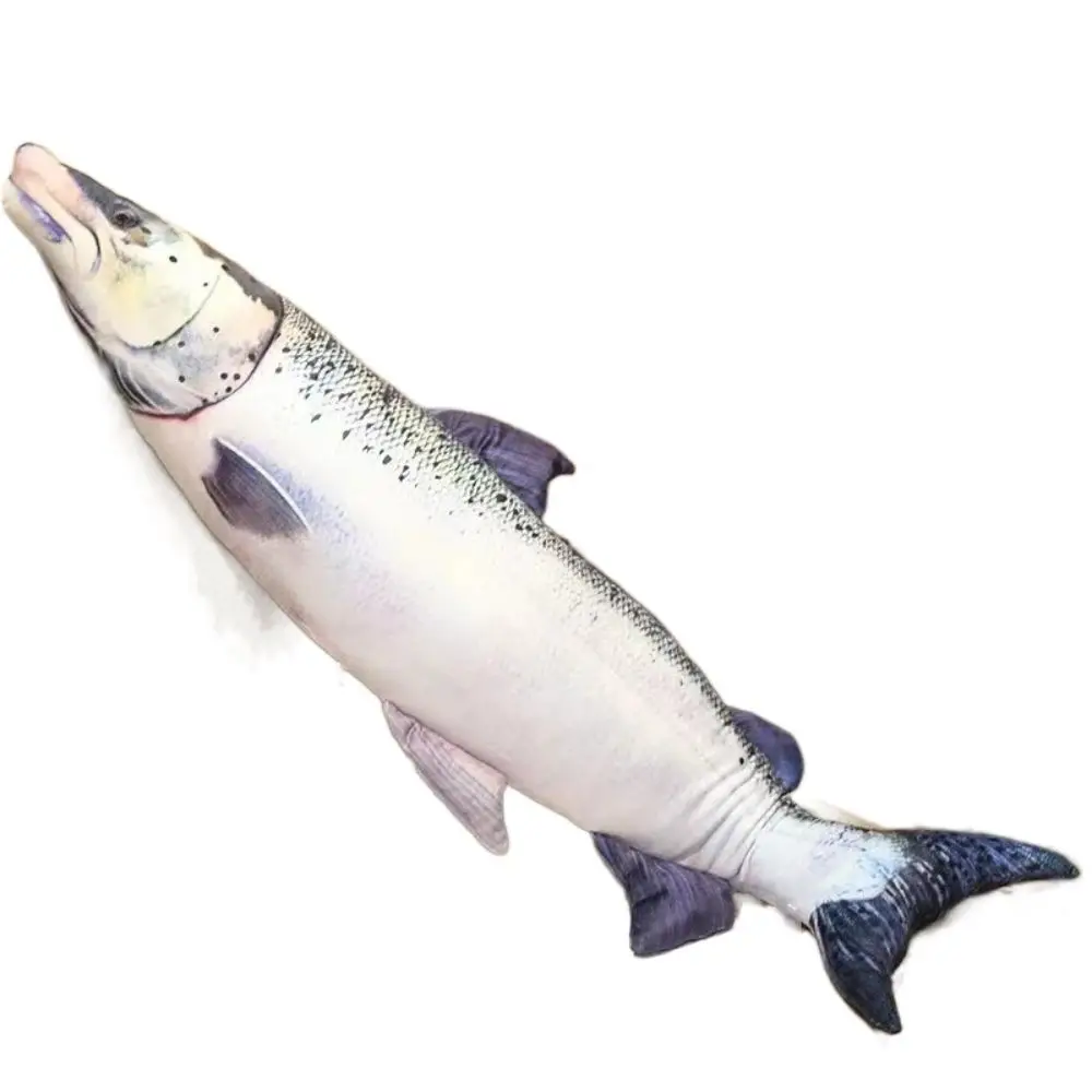 PP algodón simulación pez marino juguetes de peluche suave divertido pez marino muñeco de peluche salmón atún pescado almohada para dormir muñecas decoración del hogar