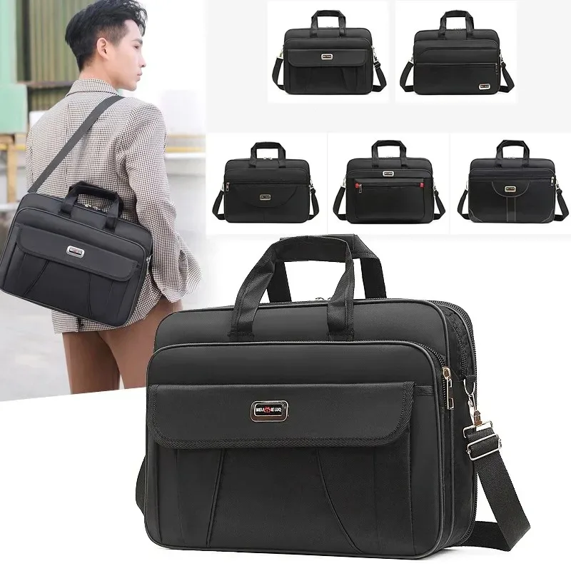 Fashion Men's Shoulder Portable PU Leather Handbag Business Briefcase Travel Man Crossbody s Brand Quality Men Bag