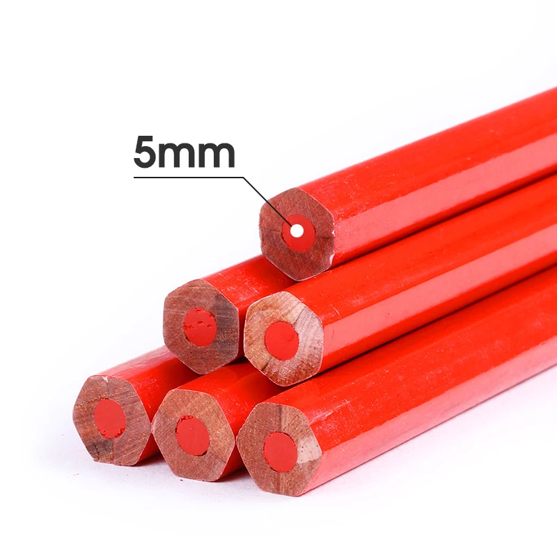 10Pcs Big Pencil,Red&Blue Double-Ended,Medical Science Laboratory Plotting Construction Wood Working Mark Stationery