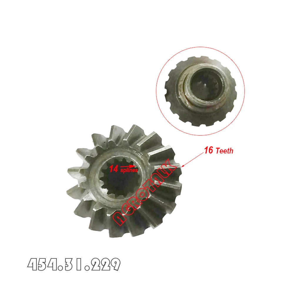 454.31.217 454.31.229 454.31.159 454.31.254  vertical shaft / final driven gear / primary driven gear for KM454  /  KM554