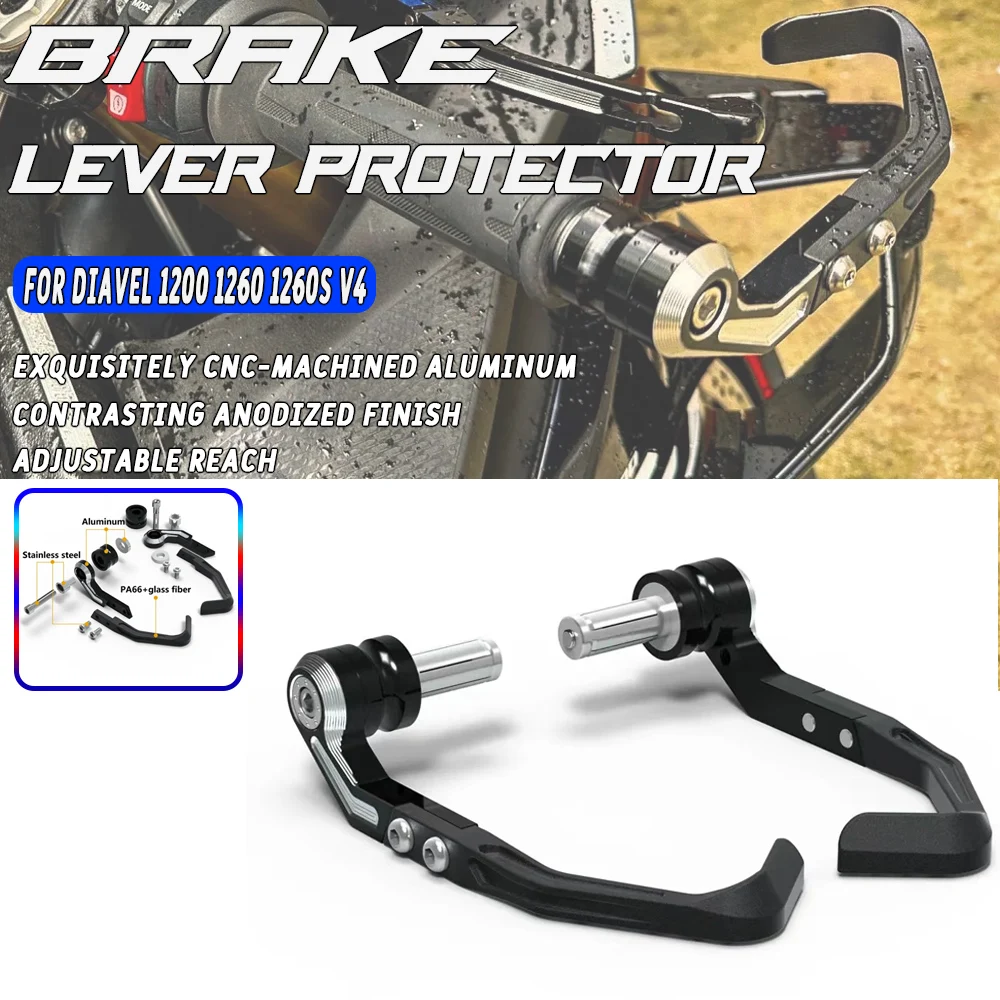 

For Ducati Diavel 1200 1260 1260S V4 2011-2024 2023 2022 Levers Guard Brake Clutch Handlebar Protector CNC Motorcycle Bow Guard