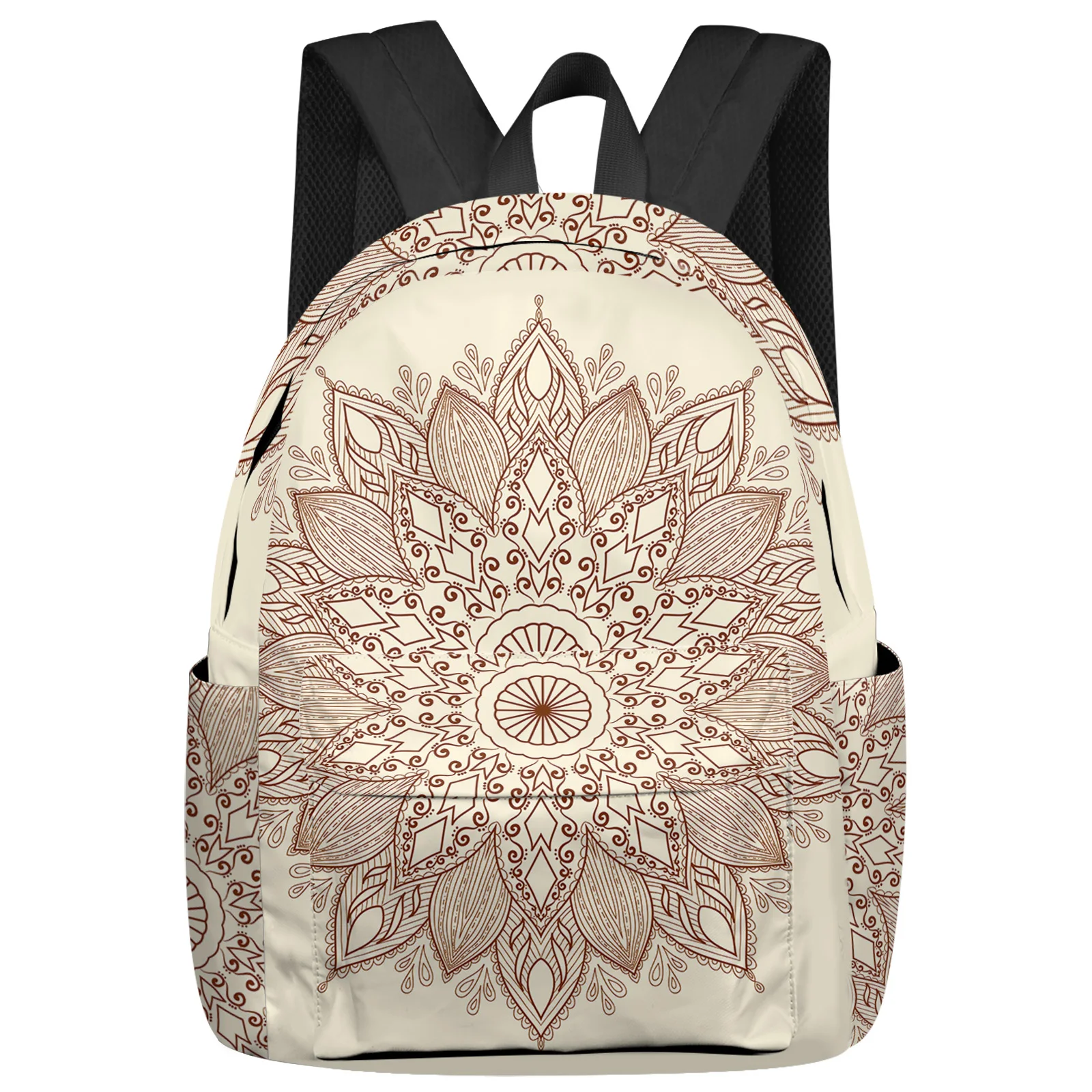 Mandala Flowers Bohemia Backpack Teenagers Student School Bags Laptop Bag Women's Casual Travel Backpack