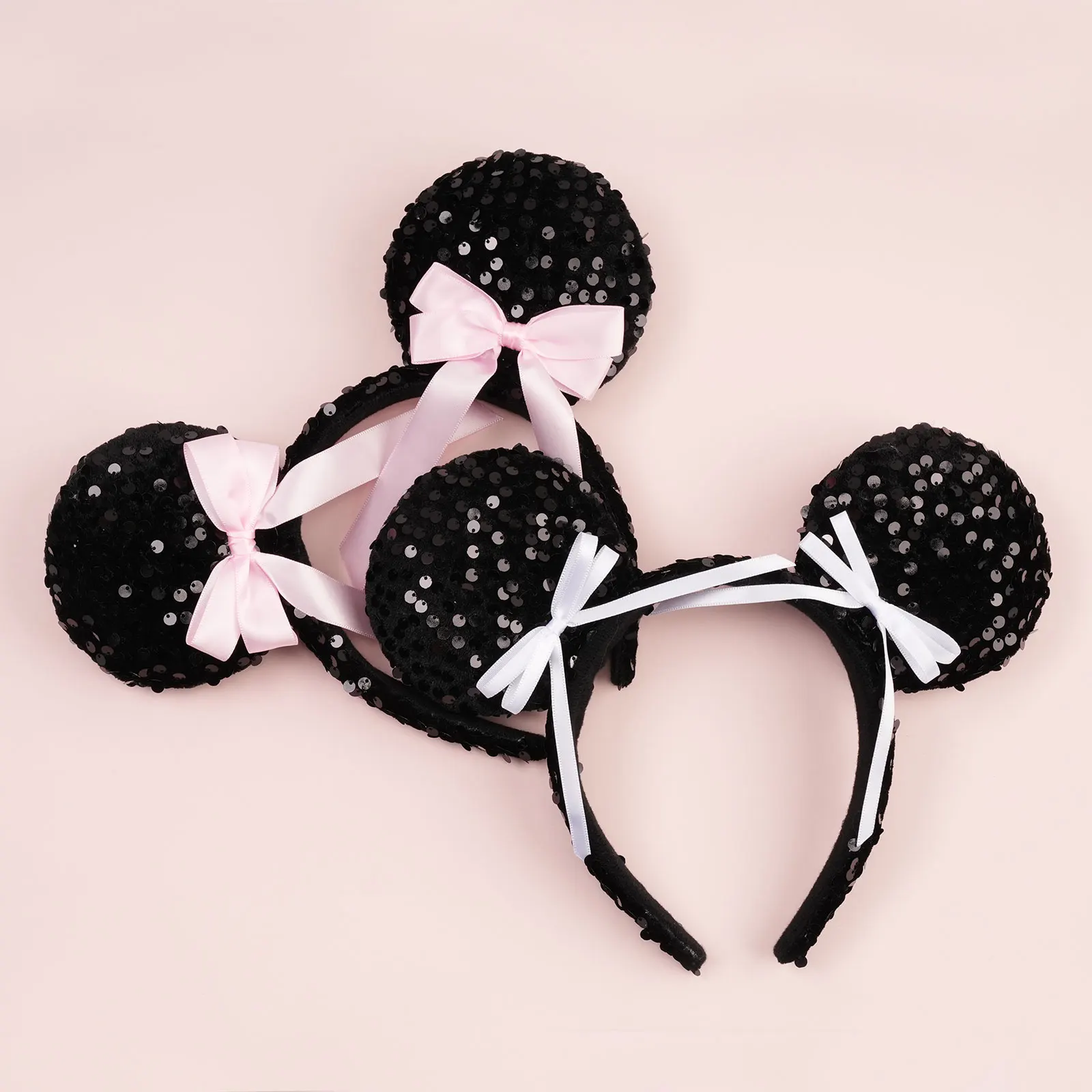 Sequin Mouse Ears Headband For Women Holiday Party Sequins H