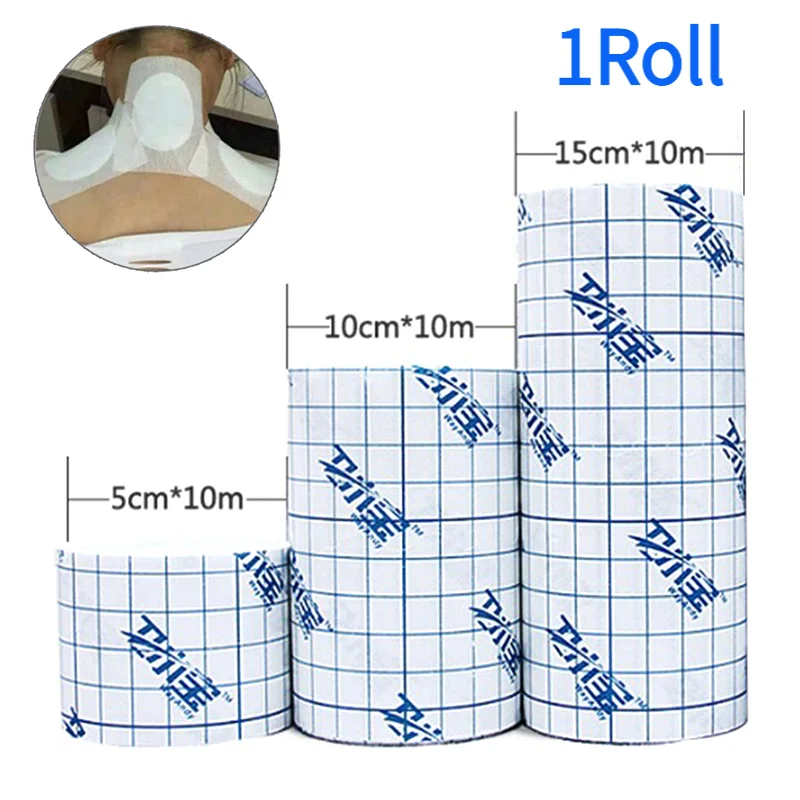 1Roll Waterproof Adhesive Wound Dressing Fixation Tape Bandage 3Sizes.