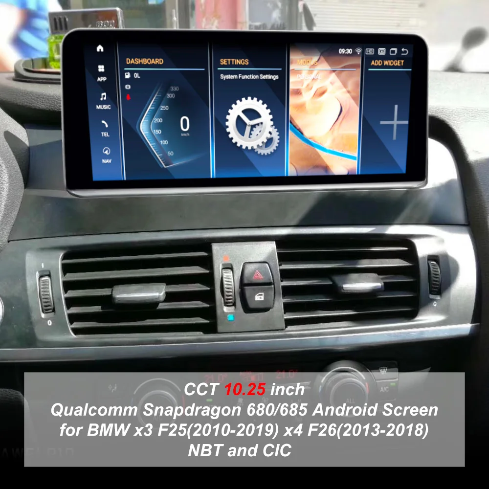 CCT x3 x4 F25 F26 NBT CIC 10.25 Newest 12.3 1080P Qualcomm Snapdragon Android Wireless CarPlay Screen GPS Multimedia Navigation