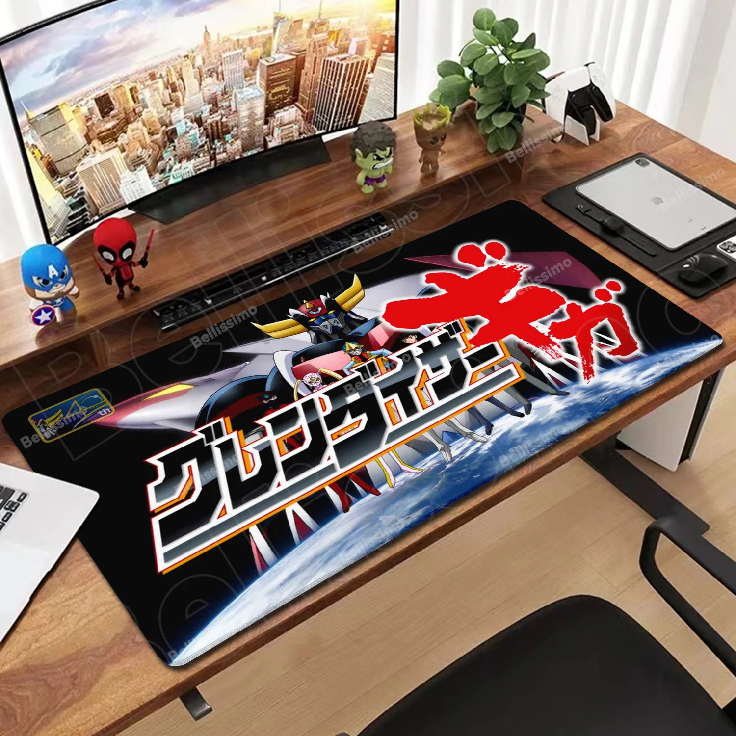 Actarus UFO Robot And Grendizer Rubber Keyboard Desk Mat PC Accessory Mousepad Goldorak Anime Gaming Printing Computer Mouse pad