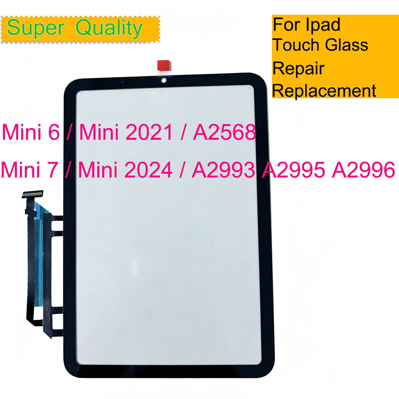 

5Pcs/Lot For Apple iPad Mini 6 6th 7 7th Touch Screen Digitizer Panel For iPad Mini 2021 2024 Touch Glass Sensor With OCA Repair