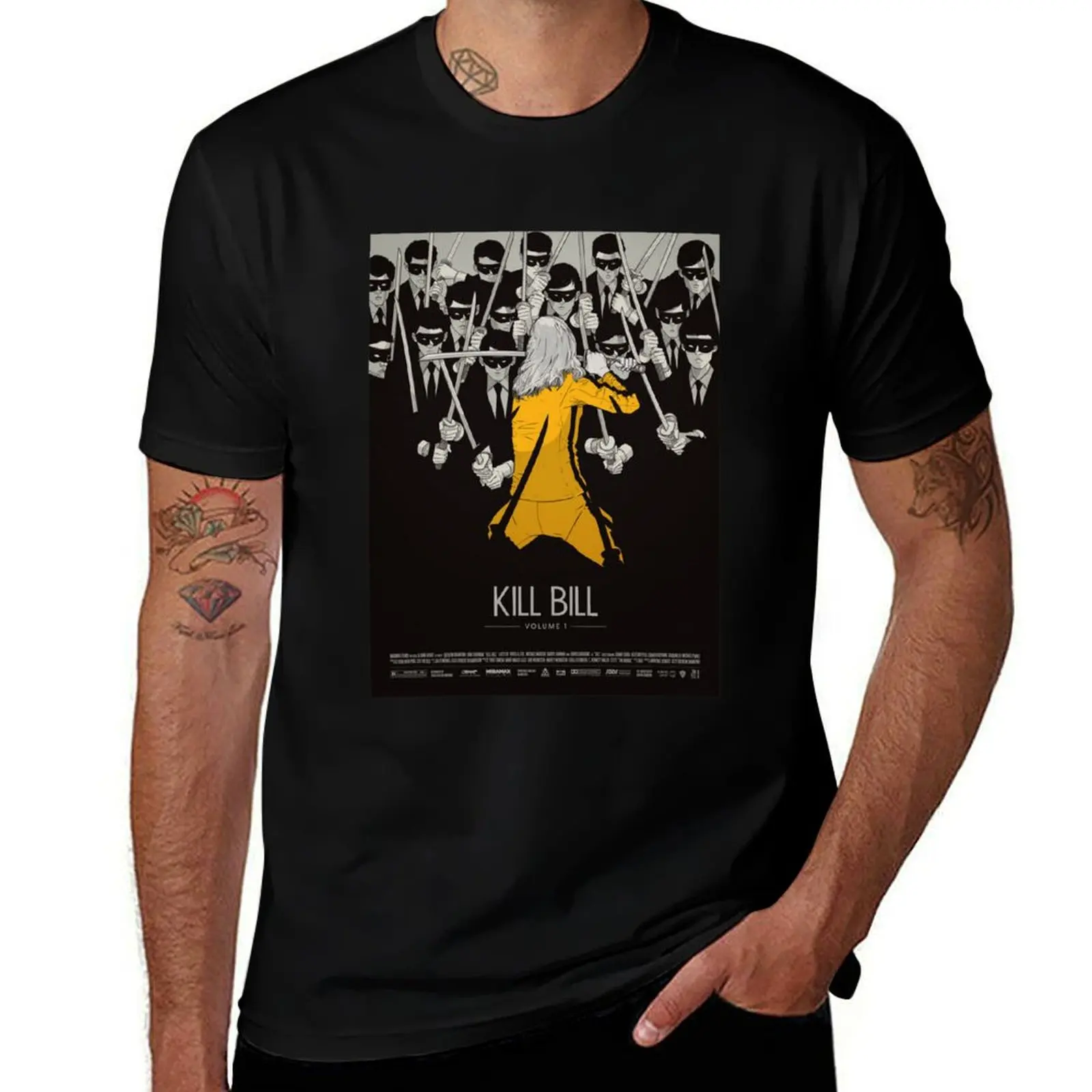 Kill Bill Drawing Poster Fan Art T-Shirt t shirt man plain T-Shirt