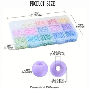 ماكرون لون سلسلة الزجاج البذور الخرز ، حبات البذور ، الشكل العادي ، مجموعة مجوهرات Seedbead ، سوار ، صنع قلادة ، DIY ، 15 شبكة ، 4 مم ، 2250 قطعة أفضل 8 طقم حبة مبيعا للمجوهرات - رقم 5