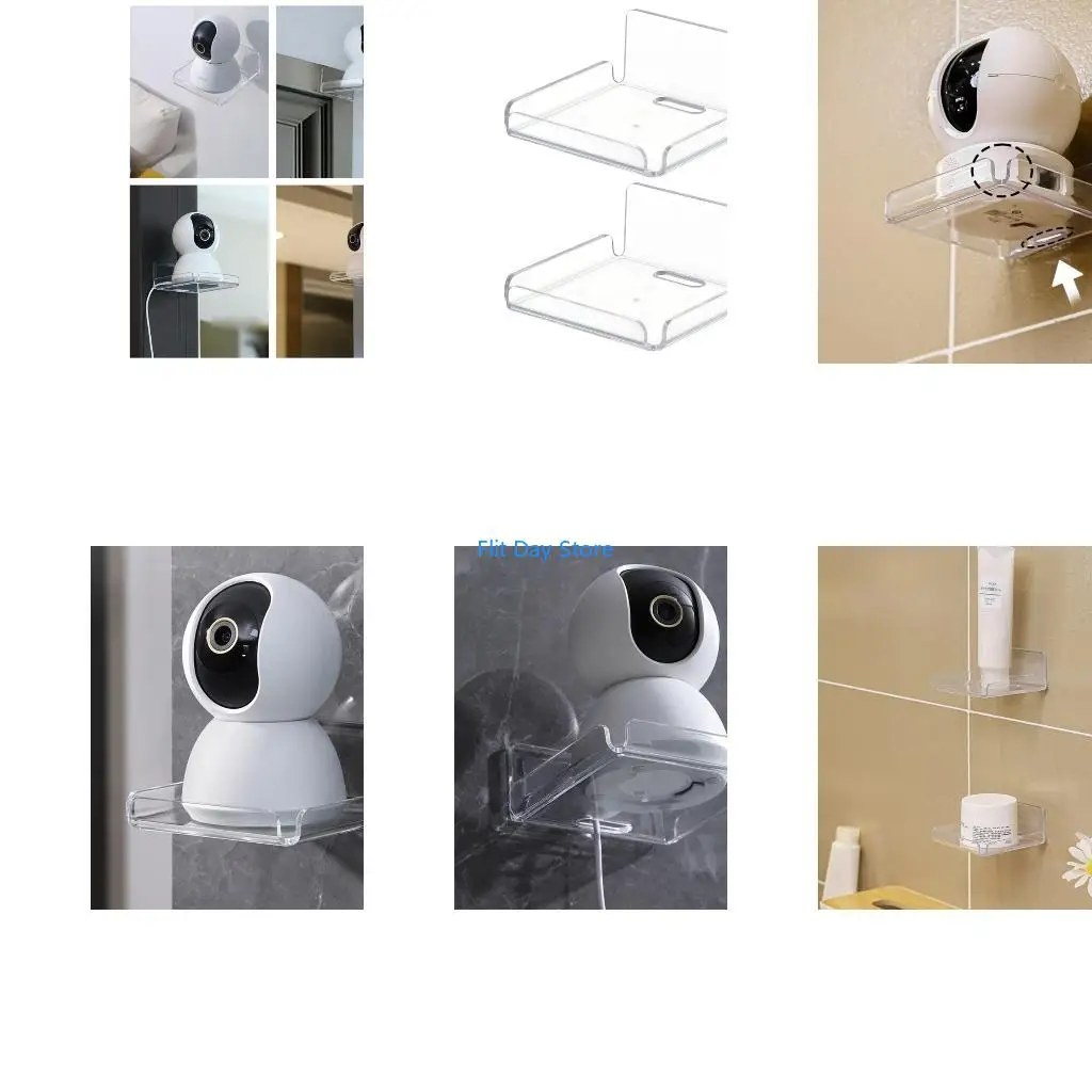 F92C Wall-Mounted Soap Bracket Camera Hold Acrylic for Dining Room Surveillances