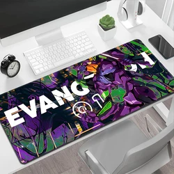 Alfombrilla de ratón antideslizante con borde de bloqueo para jugadores de ordenador, almohadilla de escritorio para teclado de PC, impresión HD, GENESISES EVANGELIONS, EVES, XXL90x40cm