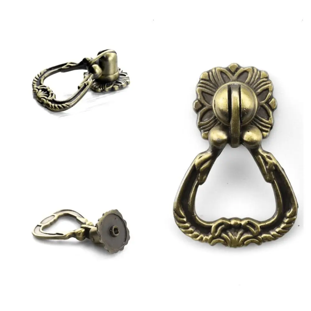 Chinese Antique Zinc Alloy Pendant Handle Delicate Retro Style Continental Cabinet Door Handle Multifunction Pull Ring
