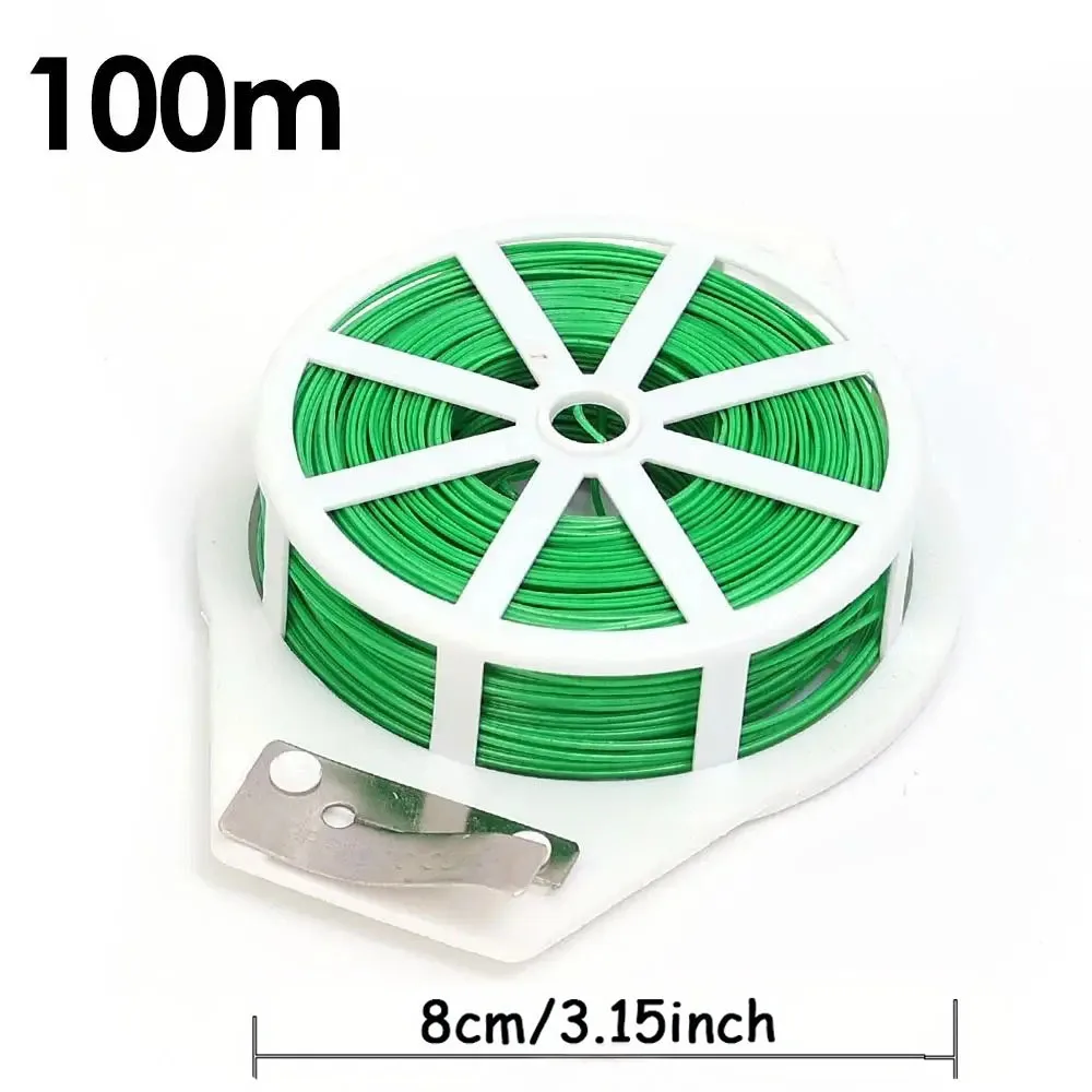 

1 Roll 100M Eco-Friendly Plastic Steel Twist Tie, Reusable Garden Plant Binding Wire, Safe Strap for Vegetable and Fruit H0983