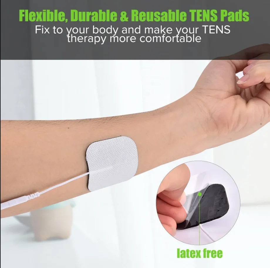 4x4 cm Elettrodi Gel Per Decine Agopuntura Fisioterapia Massaggiatore Toppe E Stemmi Dimagrante Impulso EMS Stimolatore Muscolare adesivo