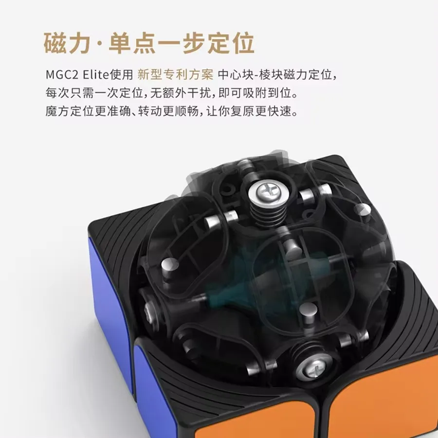 Yongjun MGC2 Elite 2x2 Magnetic Magic Cube 2x2x2 Professional Speed Cubes Puzzle Cubo Magico Toy For Kids Gift