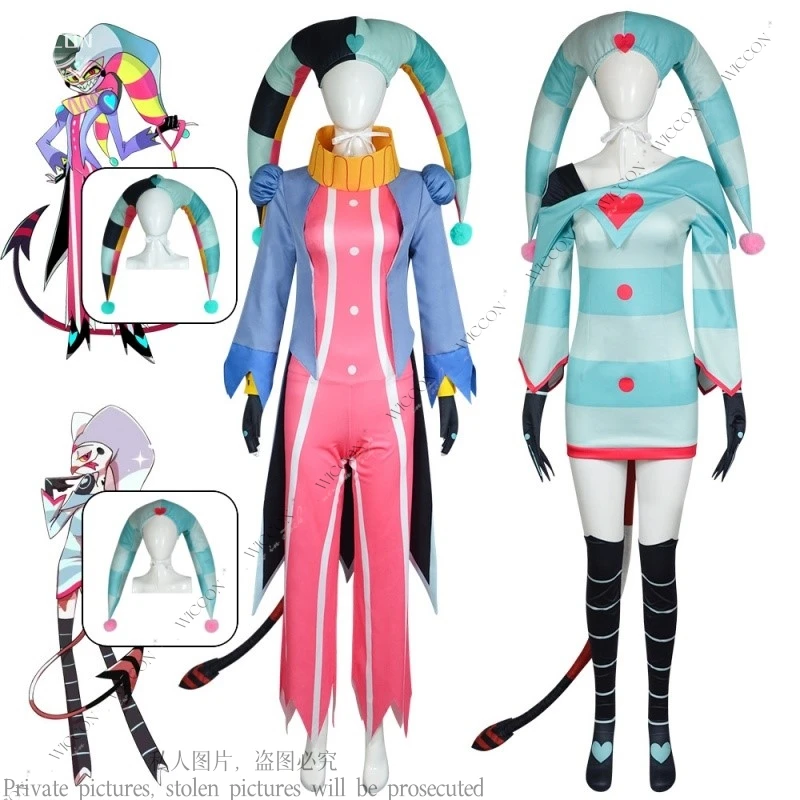 

Anime Helluva Cosplay Costume Boss Clothes Uniform Cosplay Fizzrolli Cosplay Hell Devil Halloween Costume Unisex Tail Headwear