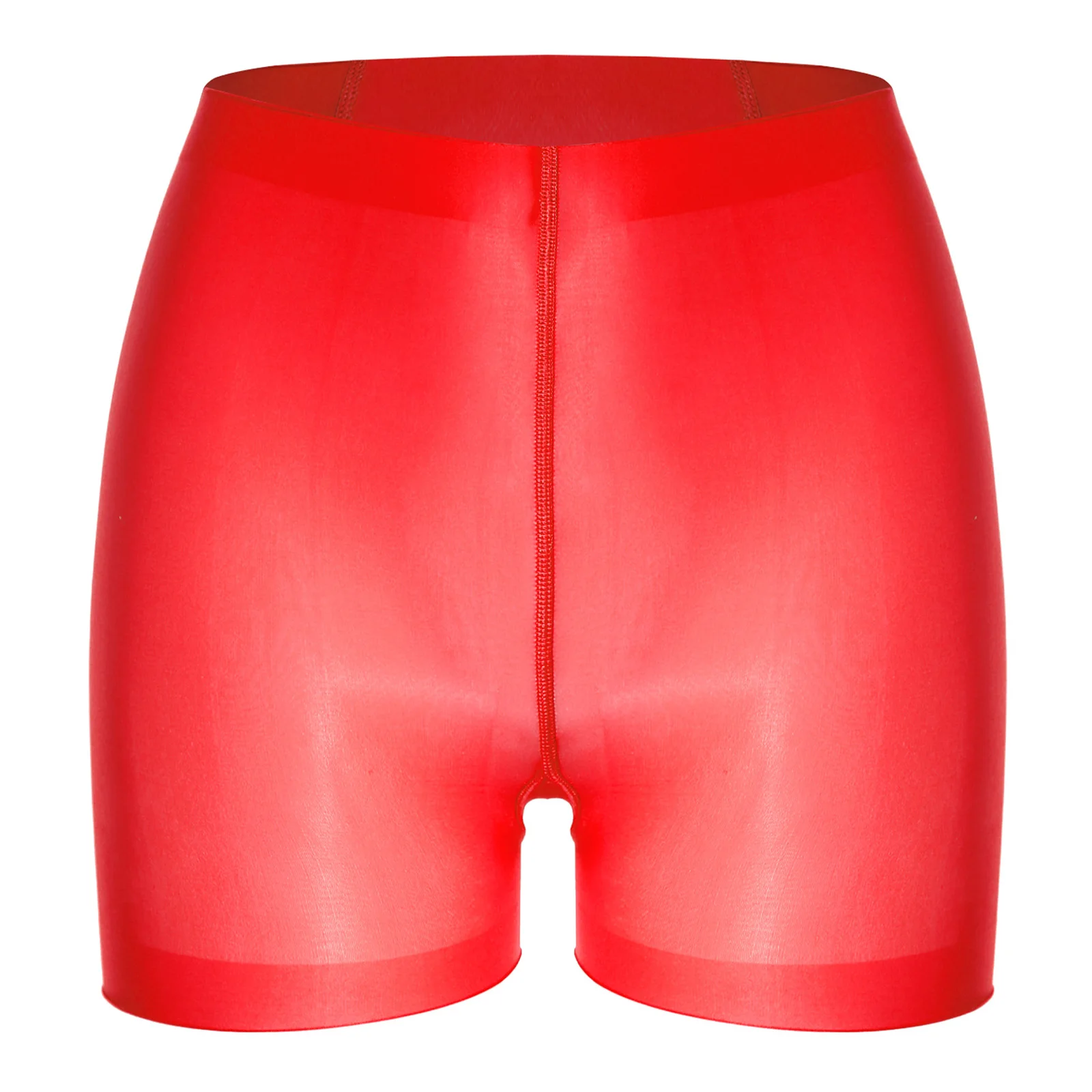 

Hot Pants Women Glossy Sheer Boxer Shorts Underwear Sleepwear Sexy High Stretchy See Through Boyshorts Panties Safety Shorts