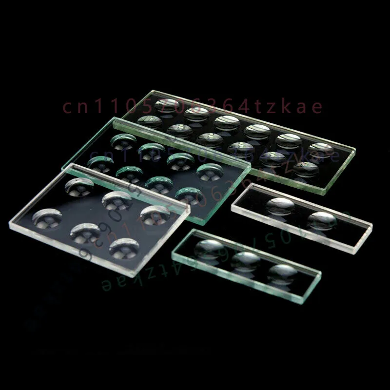 Optical Glass Microscope Slides Circular Concave Cavity 5mm   Thickness Biological Sample Observation Optical Accessory