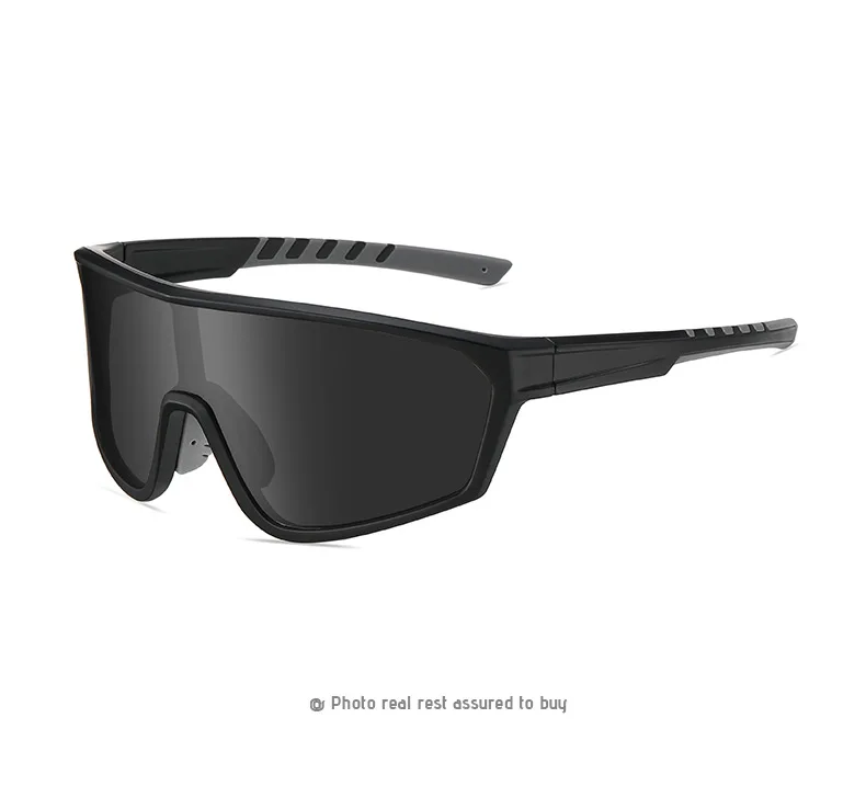 New cool sports one-piece large frame sunglasses for men and women, fashionable and trendy cycling, UV resistant sunglasses
