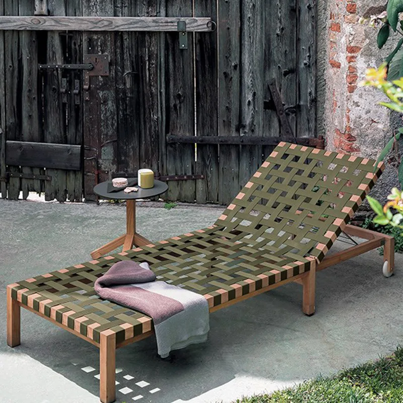 في الهواء الطلق المتسكع فيلا فناء خشب الساج حبل حمام سباحة كرسي الشاطئ شرفة شرفة المتسكع الترفيه #2