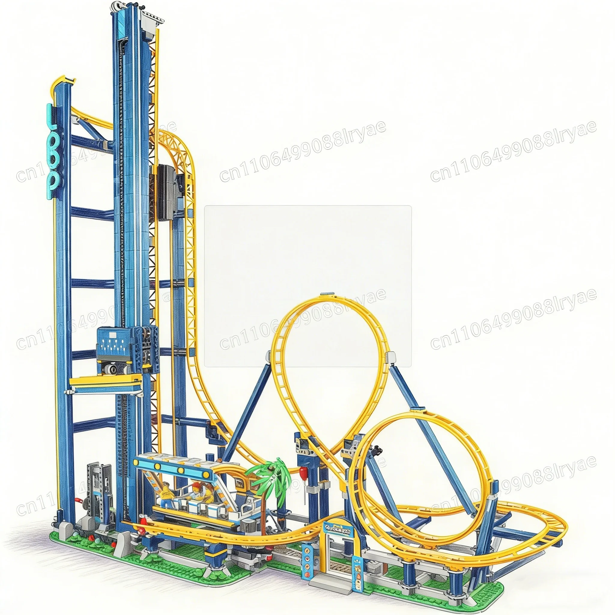

3756 stuks circulaire achtbaan bouwstenen achtbaan pretpark Verjaardag Speelgoed Kerst Kinderen Geschenken