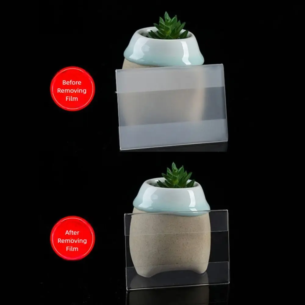 

10PCS/Set Durable Acrylic Price Tag Holder Transparent Self Adhesive Label Sign Shelf Name Card Holder Office Use