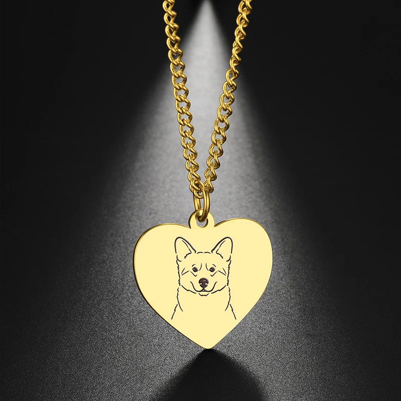 Dreamtimes Cute Pets Dogs Animal Lovely Spotted Dog Heart Pendant Handmade Bulldog Necklace For Women Men Jewelry Accessories