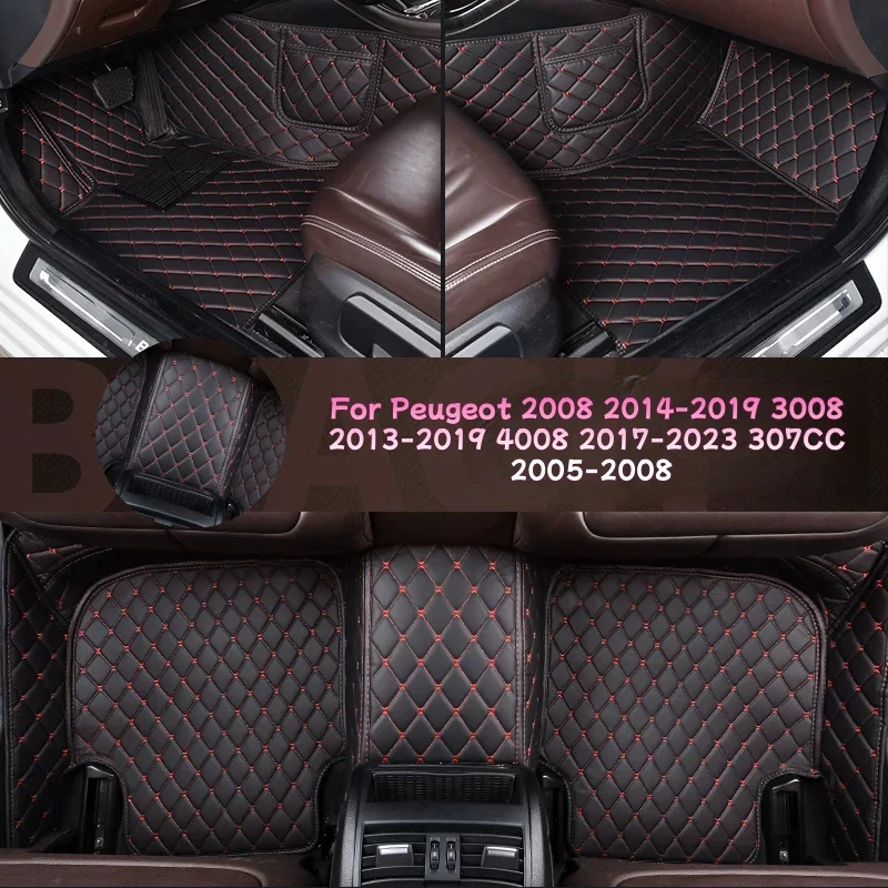 

Custom Car Floor Mats Anti Slip 2014-2019 3008 2013-2019 4008 2017-2023 307CC 2005-2008 Foot Coche Accessories For Peugeot 2008