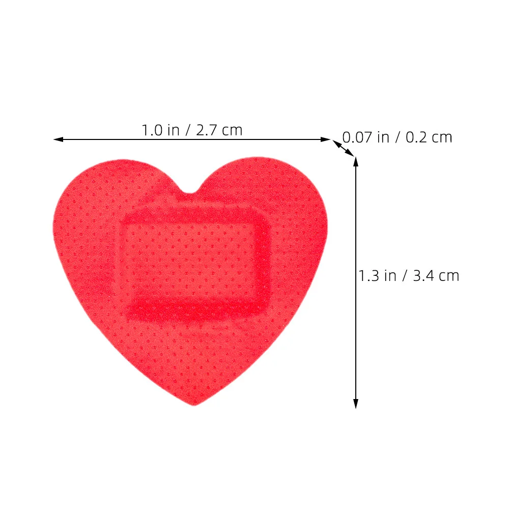 20 Pcs Heart Wound Stickers Protection Supplies Adhesive Bandages Patches Bulk Care Waterproof Shaped Portable