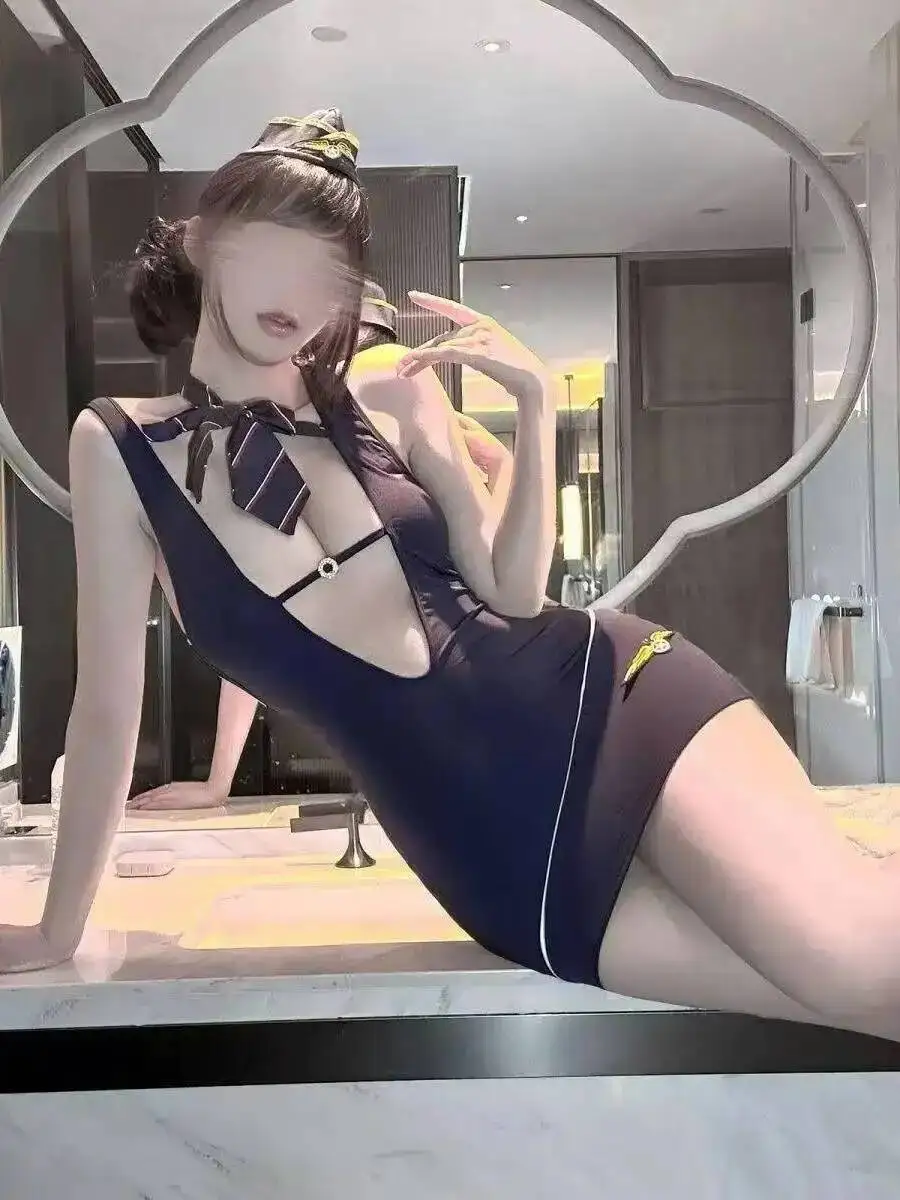 Private Flight Attendant Service Bodycon Mini Dress Mesh Lace Sheer Office Dress Elegant V Neck Bow Hot Sexy Women Top R5Z7