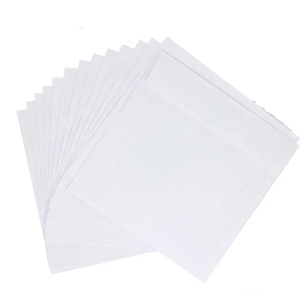

100Pcs Cd Packaging Bags Portable Soft Paper Case Transparent Window Storage Holder for Dvd Disc Organizer Large Capacity Home