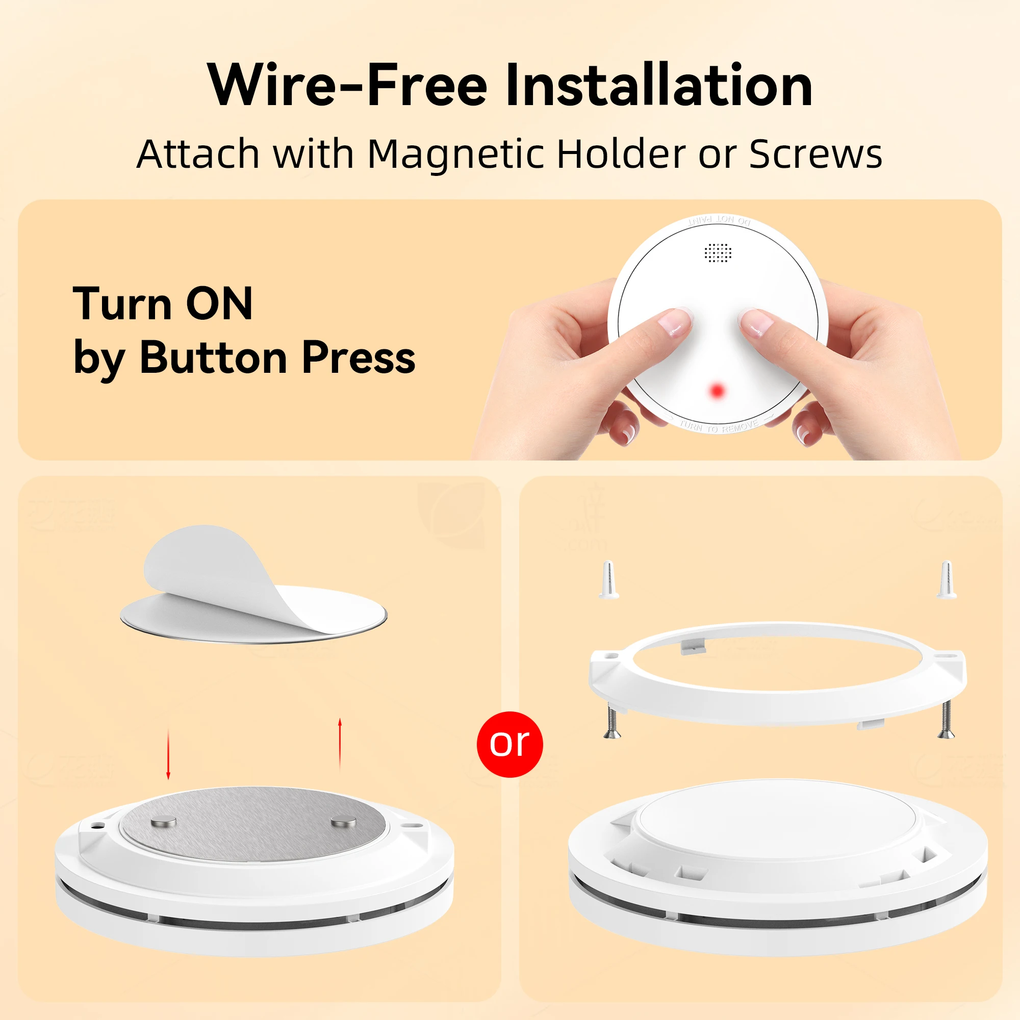 Independent Smoke Alarm 10-year Battery Life Smoke Detector Fire Alarm Smart Home Security Protection Sensor 85 High Decibel