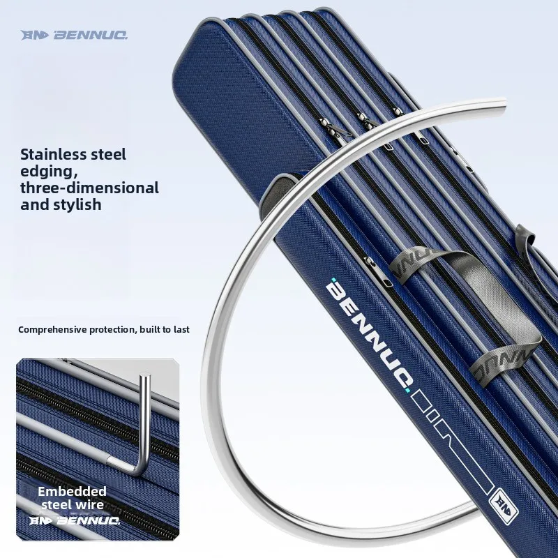 حافظة صنارة صيد السمك المطورة من Benuo، حامل عمود صيد سميك وواسع لسهولة النقل والتخزين