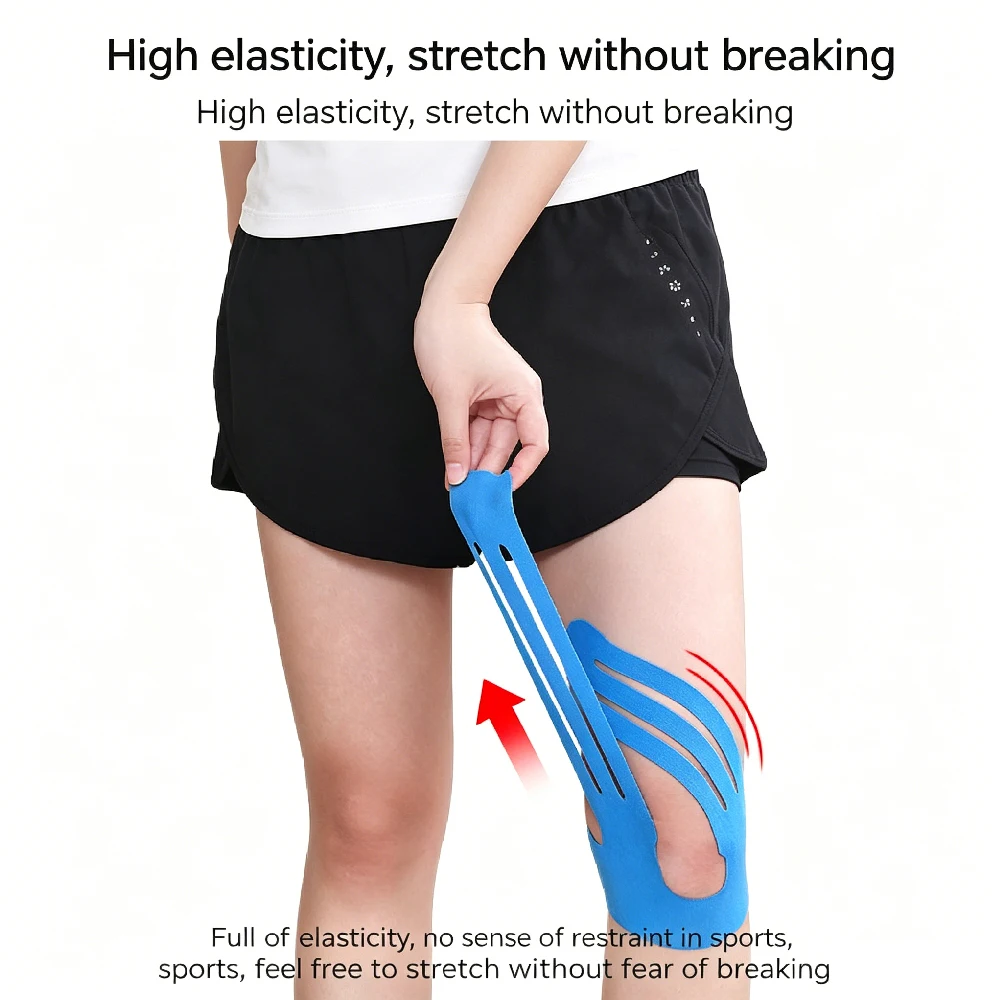 10PCS Breathable Elastic Athletic Kinesiology Tape, Muscle Support Physio Bandage for Knee Patella Protection image 2