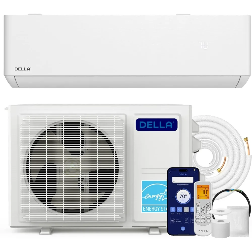 Mini Split, Work with Alexa,Energy Star 208/230V 23.5 SEER2 Cools Up to 400 Sq.Ft Inverter Air Conditioner