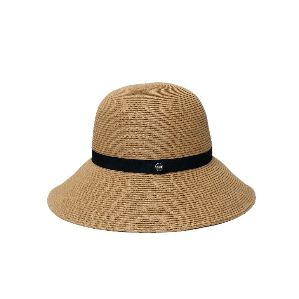 Japanese Round Crown Bucket Hat, Versatile Travel Portable Foldable Sun Cap, Outdoor Beach Hat, Live Streaming Hot Seller