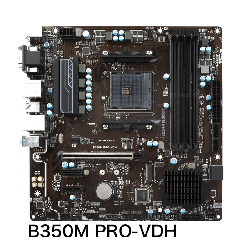 

For MSI B350M PRO-VDH Motherboard 64GB AM4 DDR4 Micro ATX Mainboard 100% Tested OK Fully Work Free Shipping