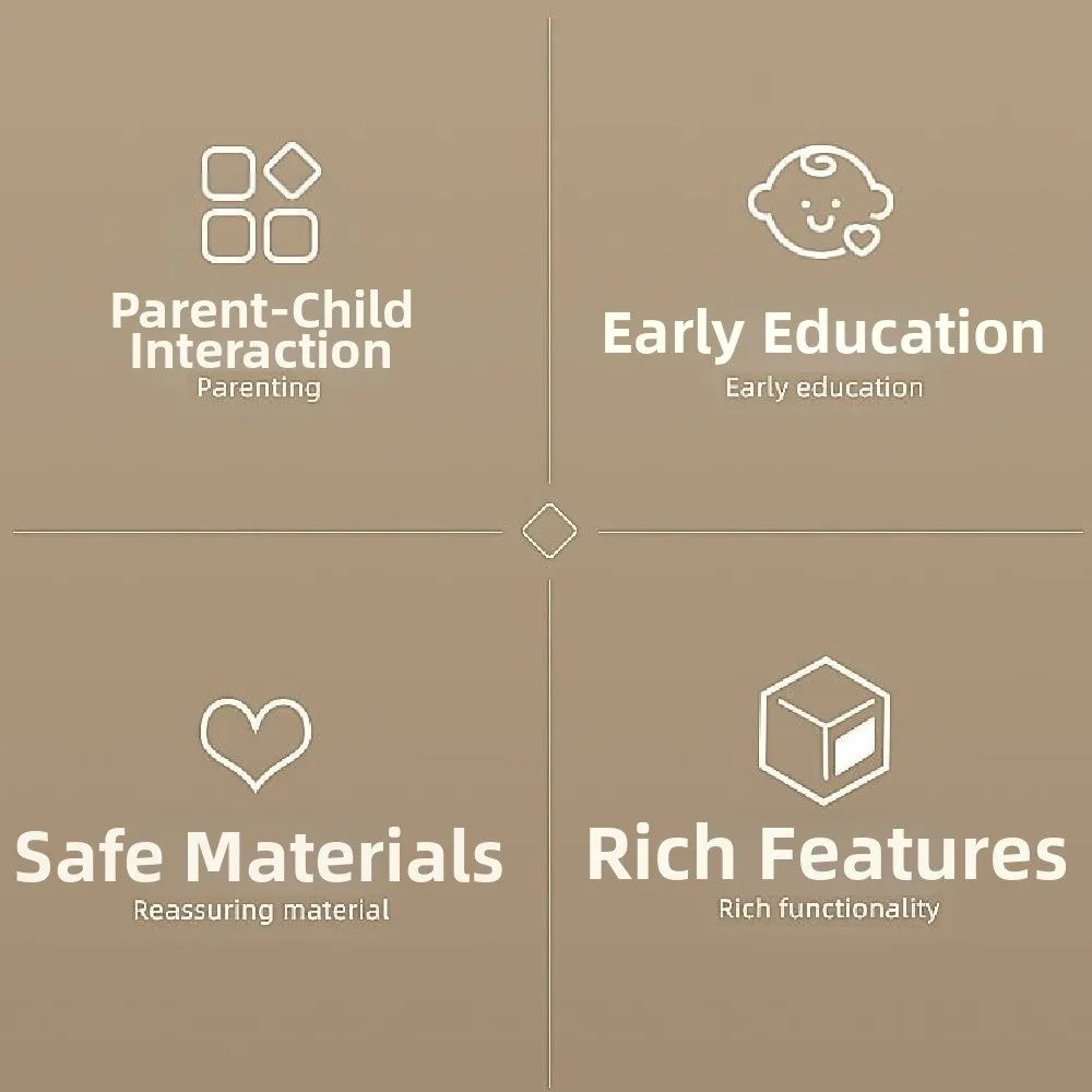 

6 IN 1 Montessori Educational Toys Practice Skills Fine Motor Multipurpose Busy Cube Drawer Switches Creative