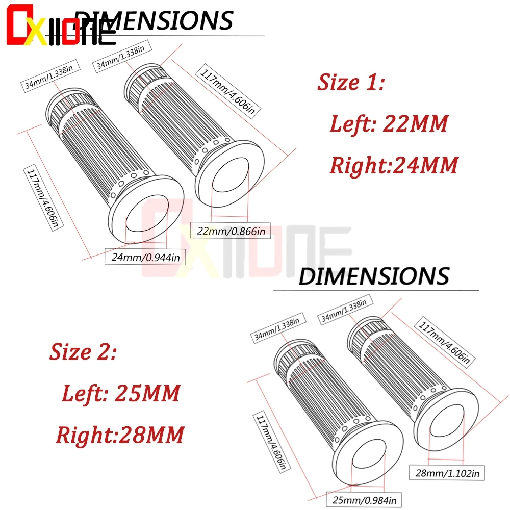 Motorfiets Accessoires Rubberen Handvat Bar Dirt Bike Stuur Hand Grips Voor Yamaha YZ450FX Dt 200 125 Tdr 250 125 240 tw 200 225