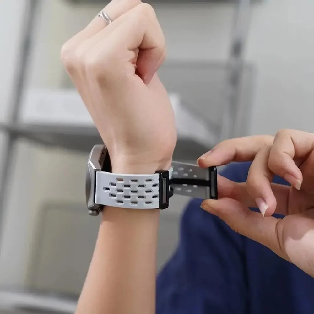 حزام سيليكون مغناطيسي لـ CMF بواسطة لا شيء ساعة برو 3 2 1 20 مللي متر 22 مللي متر حزام (استيك) ساعة ل Amazfit GTR 4 3 2/Bip 6 5 حزام الساعات كوريا #3