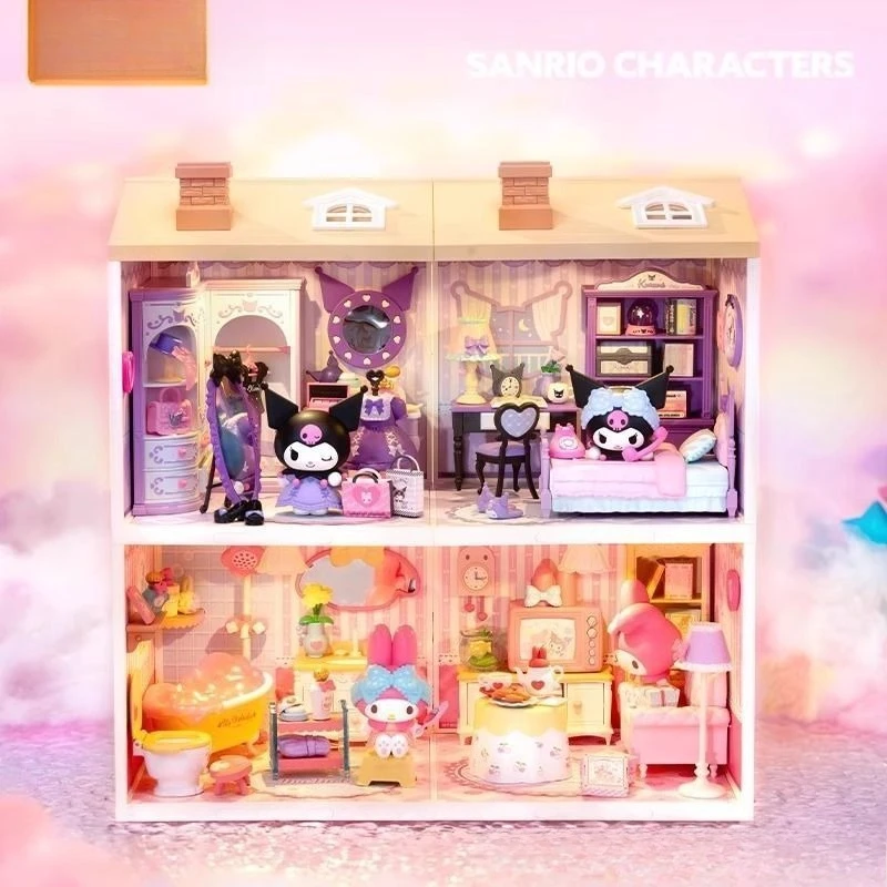 

Sanrio Family My Melody & Kuromi Super World Miniature Model Building Block Toys