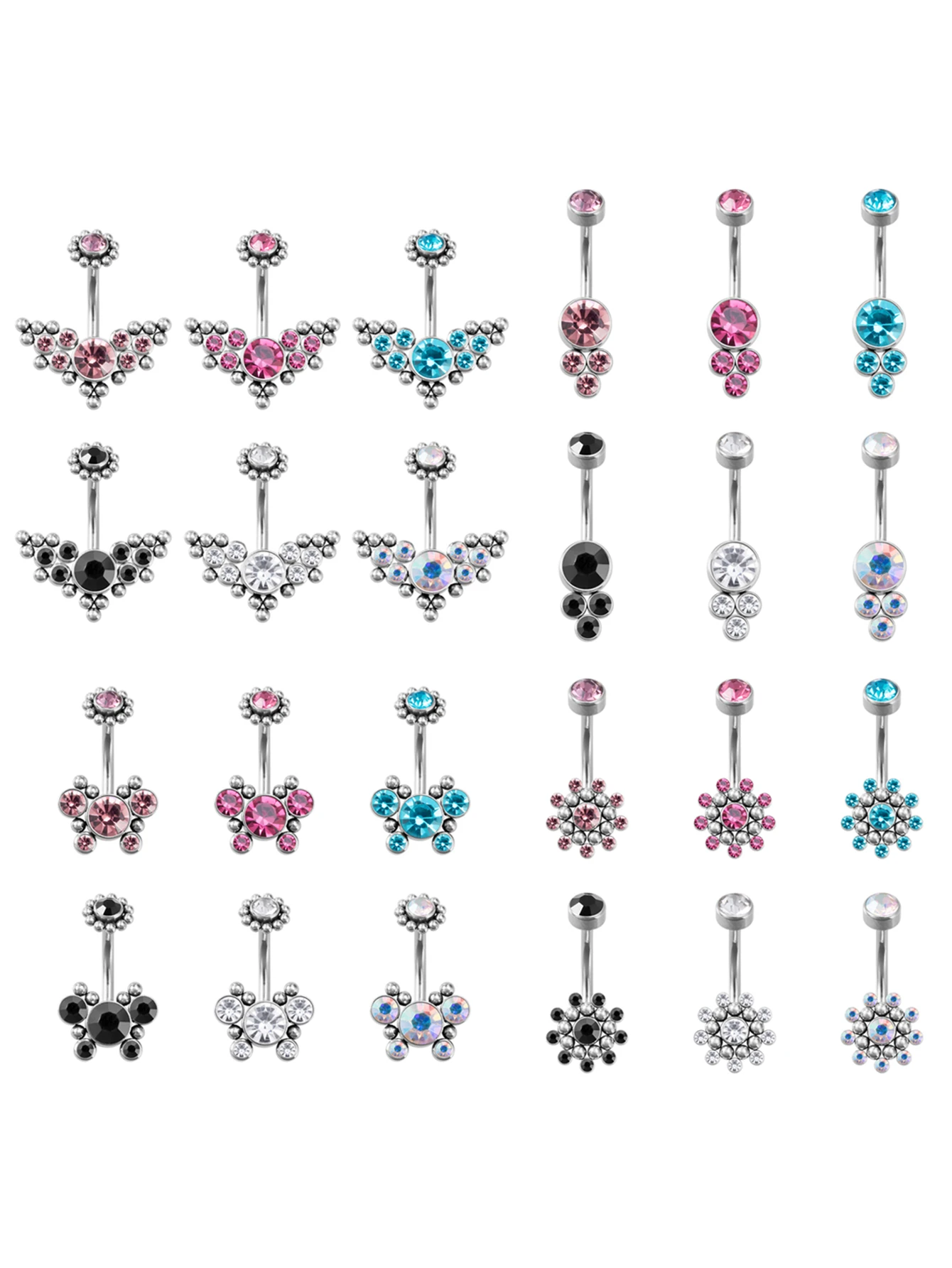 1pc Butterfly Wing Welding Ball Belly Navel Ring For Women Titanium Steel Belly Button Ring Sexy Charming Belly Piercing Jewelry